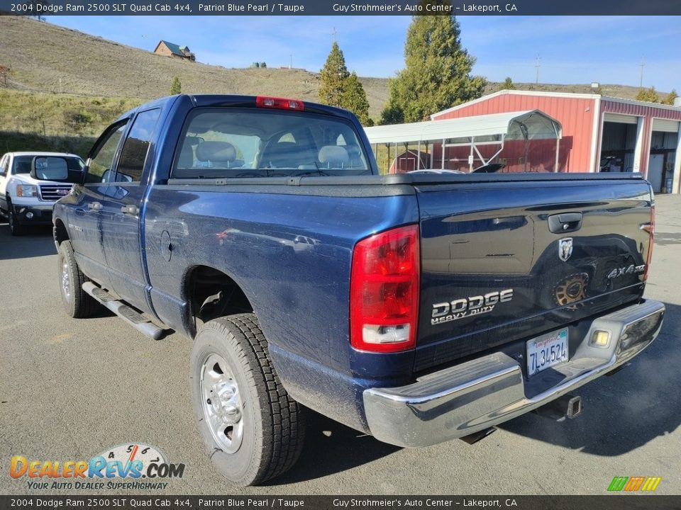 2004 Dodge Ram 2500 SLT Quad Cab 4x4 Patriot Blue Pearl / Taupe Photo #6