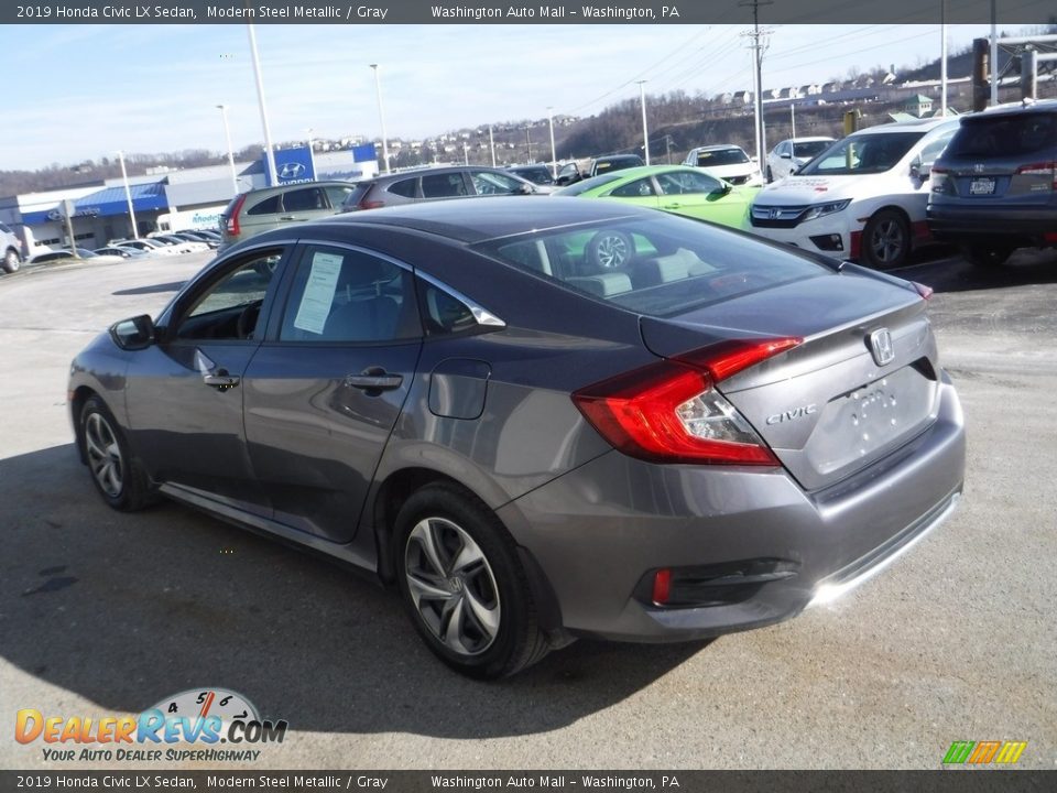 2019 Honda Civic LX Sedan Modern Steel Metallic / Gray Photo #7