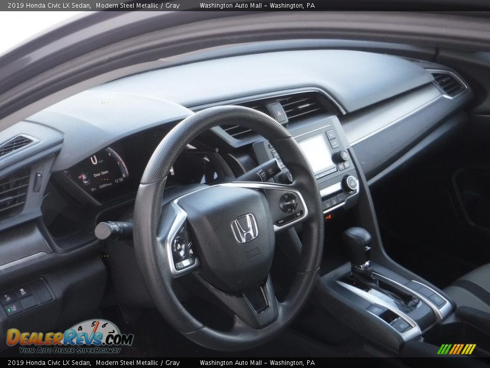 2019 Honda Civic LX Sedan Modern Steel Metallic / Gray Photo #10