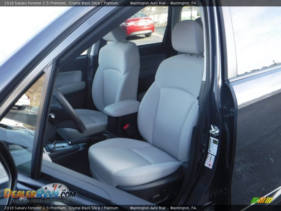 2018 Subaru Forester 2.5i Premium Crystal Black Silica / Platinum Photo #14