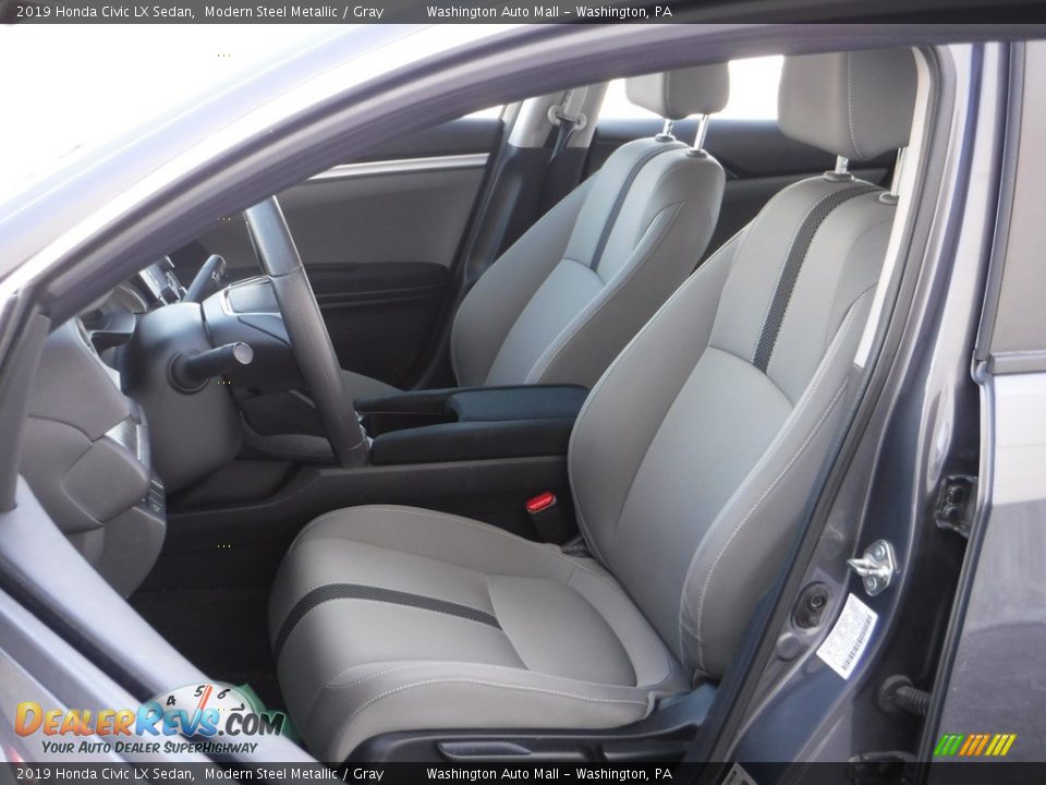 2019 Honda Civic LX Sedan Modern Steel Metallic / Gray Photo #13