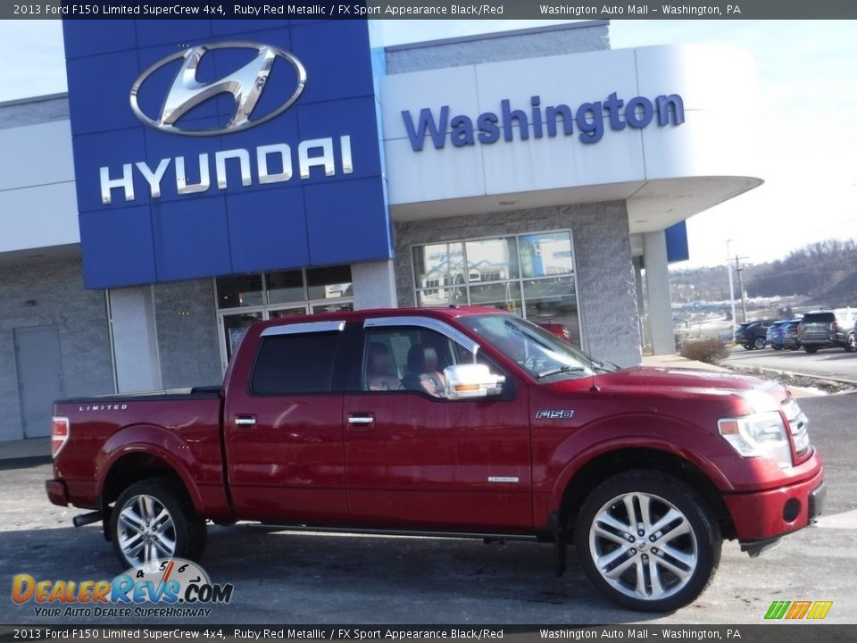 2013 Ford F150 Limited SuperCrew 4x4 Ruby Red Metallic / FX Sport Appearance Black/Red Photo #2