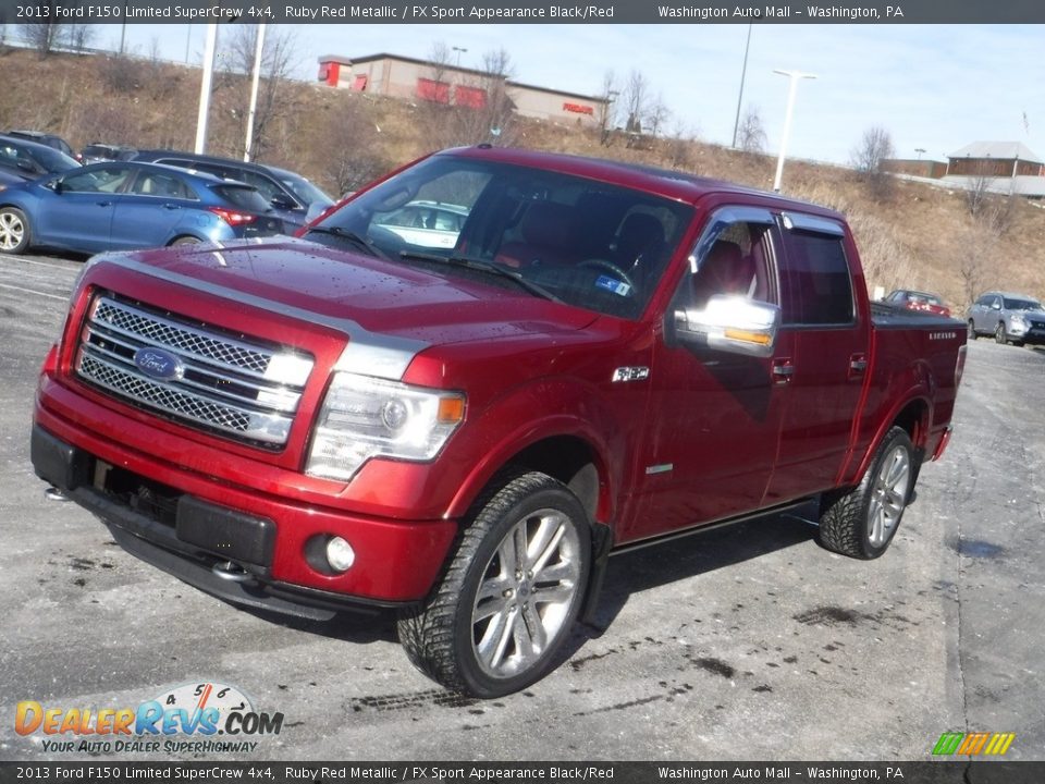 2013 Ford F150 Limited SuperCrew 4x4 Ruby Red Metallic / FX Sport Appearance Black/Red Photo #9