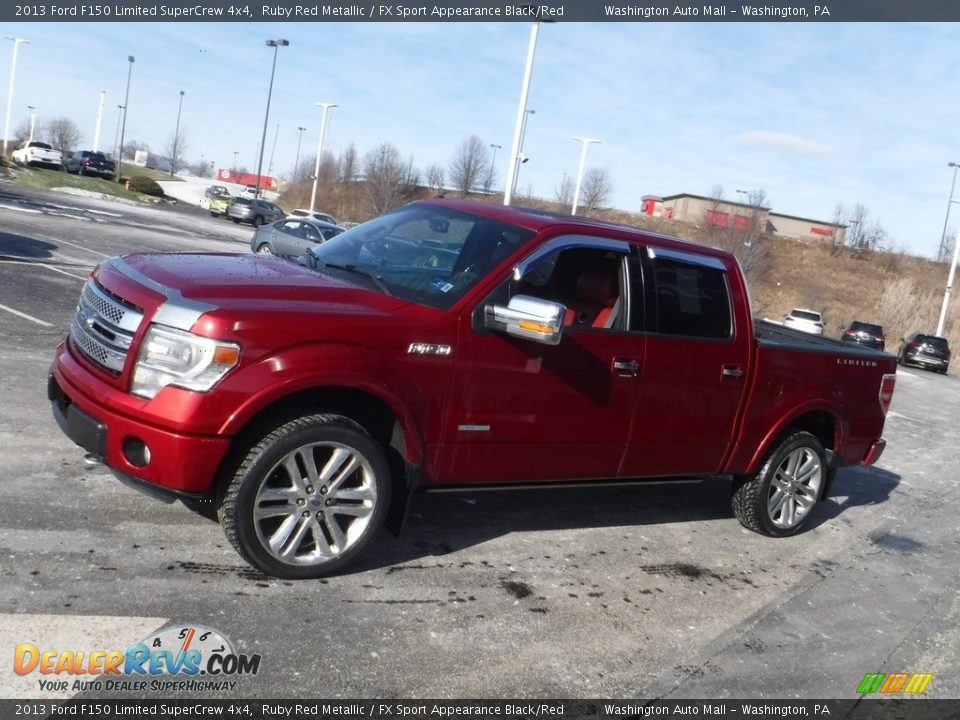 2013 Ford F150 Limited SuperCrew 4x4 Ruby Red Metallic / FX Sport Appearance Black/Red Photo #10
