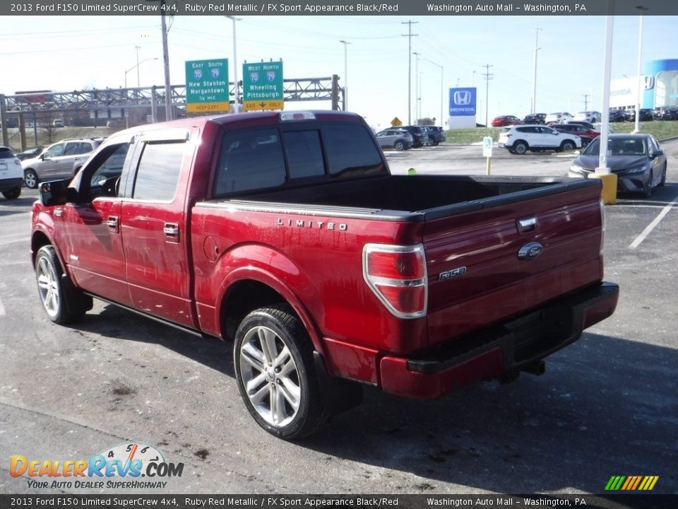 2013 Ford F150 Limited SuperCrew 4x4 Ruby Red Metallic / FX Sport Appearance Black/Red Photo #11