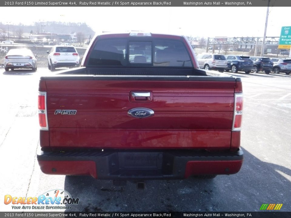 2013 Ford F150 Limited SuperCrew 4x4 Ruby Red Metallic / FX Sport Appearance Black/Red Photo #12