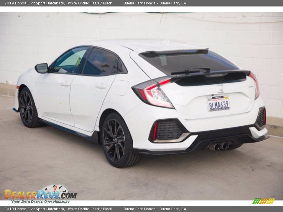 2019 Honda Civic Sport Hatchback White Orchid Pearl / Black Photo #2