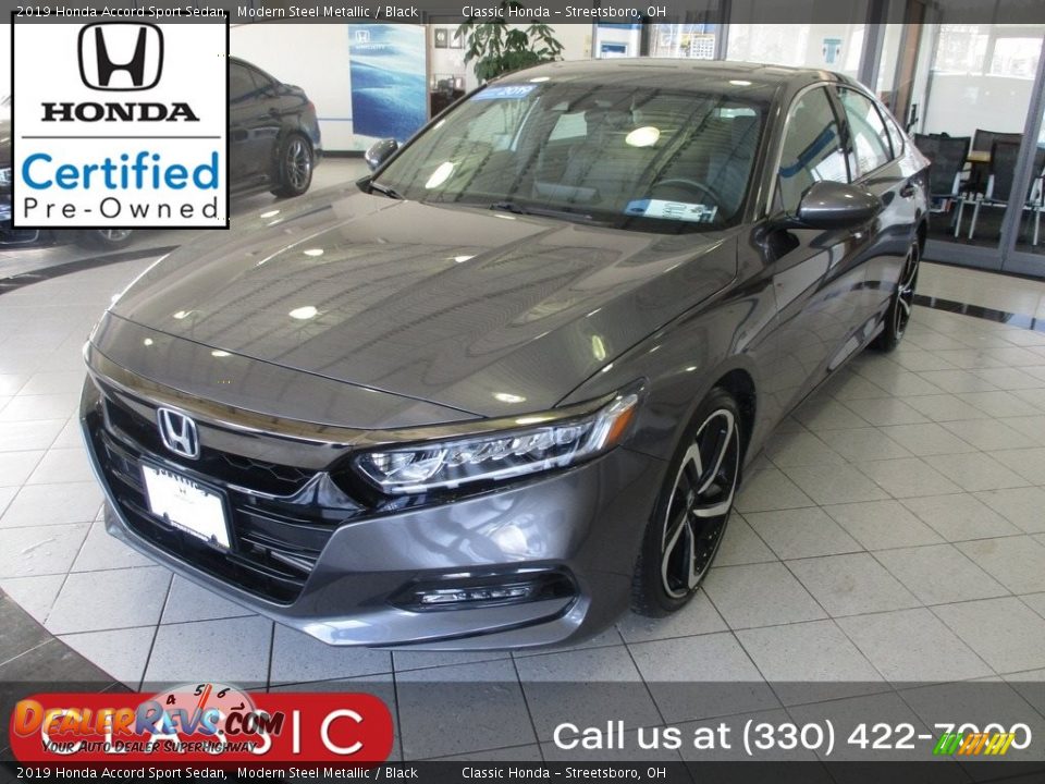 2019 Honda Accord Sport Sedan Modern Steel Metallic / Black Photo #1