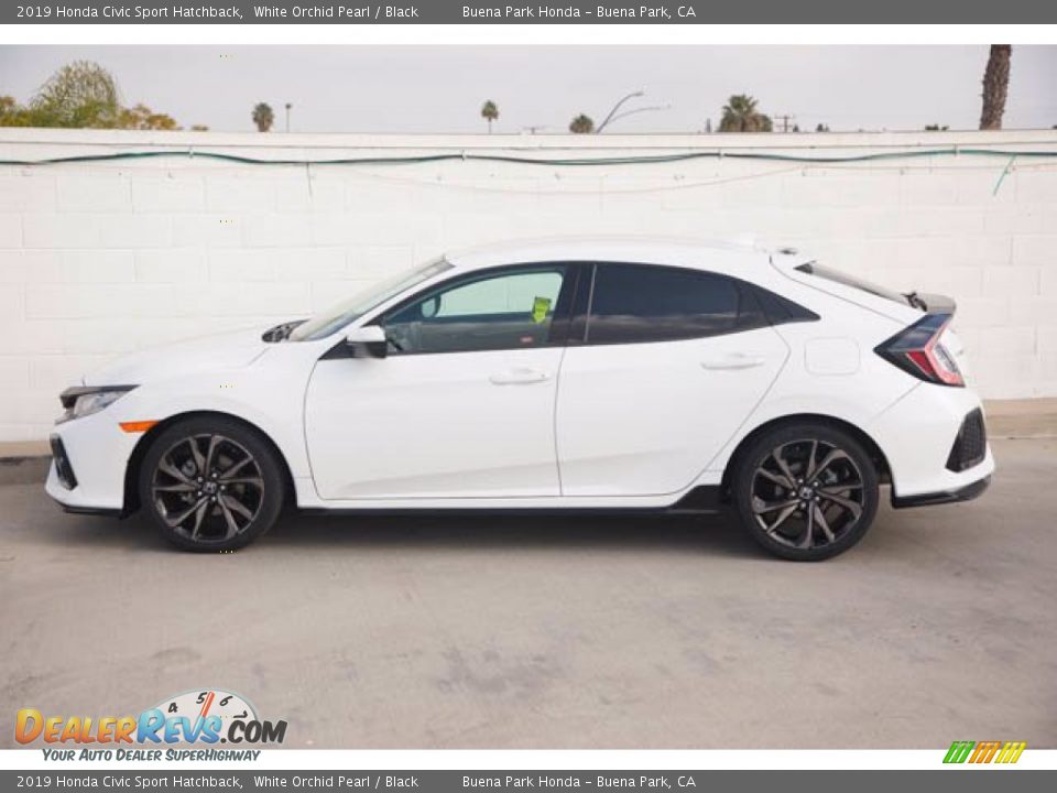 2019 Honda Civic Sport Hatchback White Orchid Pearl / Black Photo #8