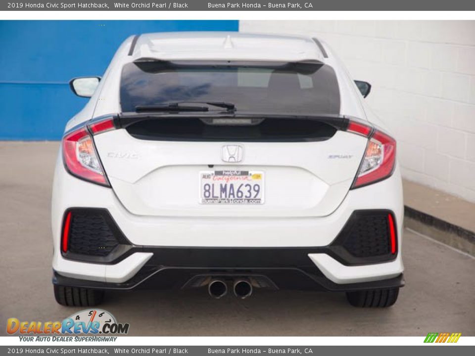 2019 Honda Civic Sport Hatchback White Orchid Pearl / Black Photo #9