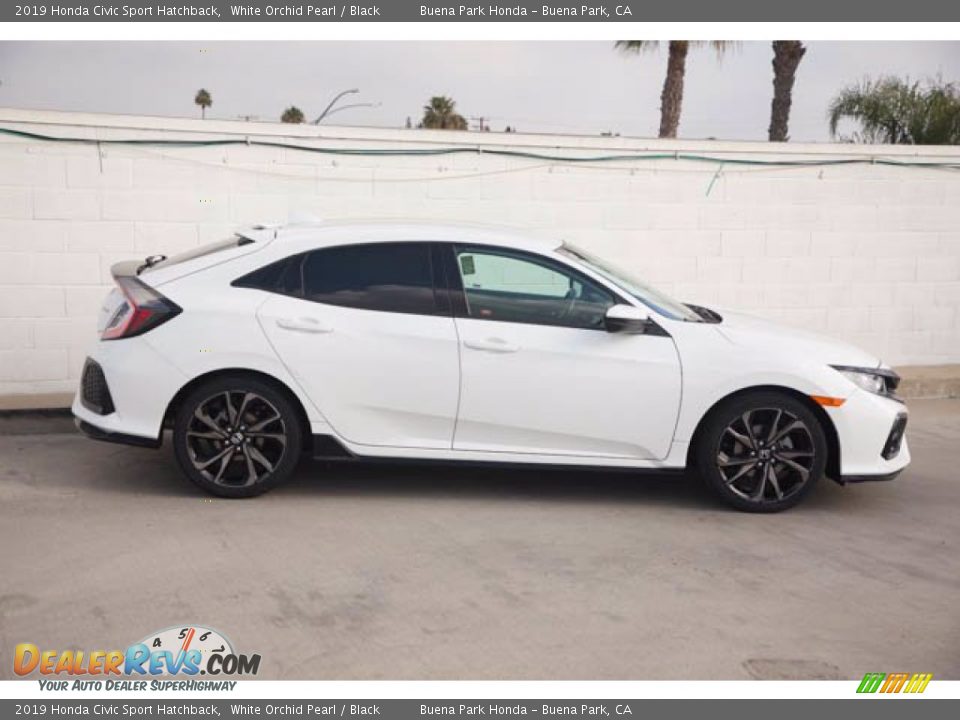 2019 Honda Civic Sport Hatchback White Orchid Pearl / Black Photo #12