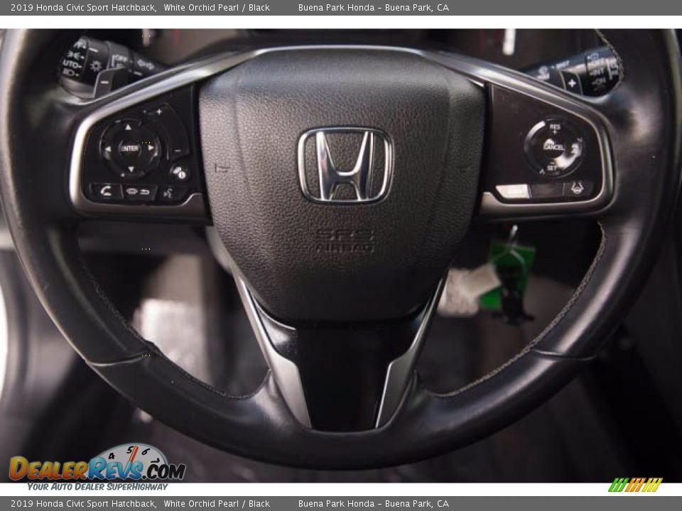 2019 Honda Civic Sport Hatchback White Orchid Pearl / Black Photo #13