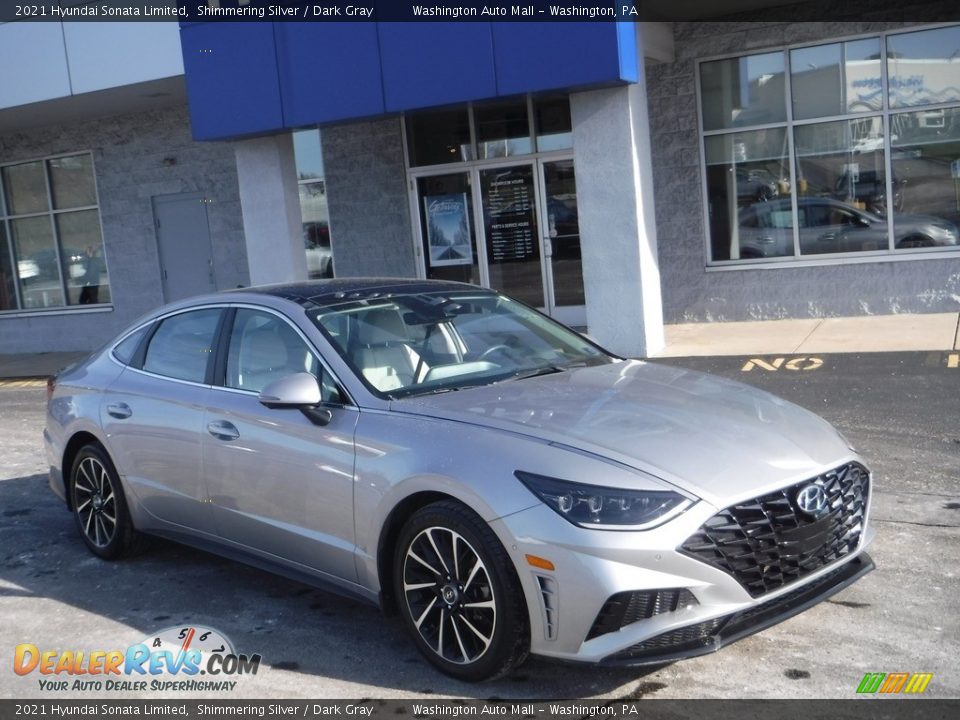 2021 Hyundai Sonata Limited Shimmering Silver / Dark Gray Photo #1