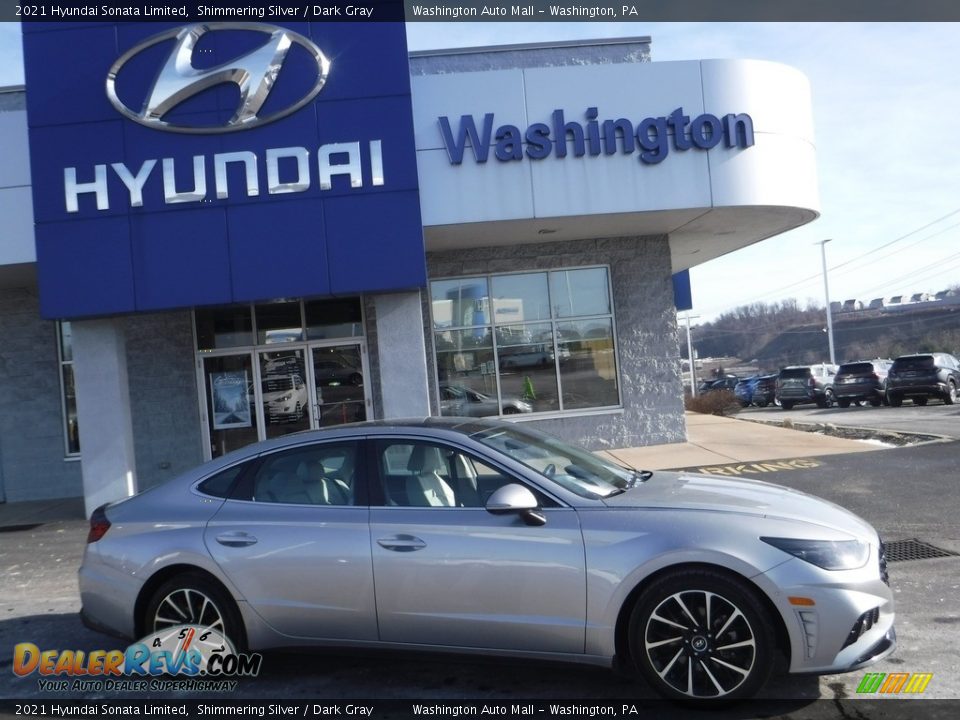 2021 Hyundai Sonata Limited Shimmering Silver / Dark Gray Photo #2