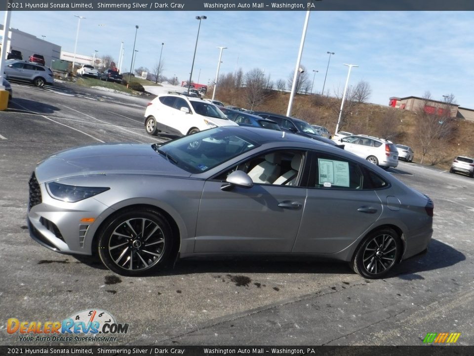 2021 Hyundai Sonata Limited Shimmering Silver / Dark Gray Photo #7