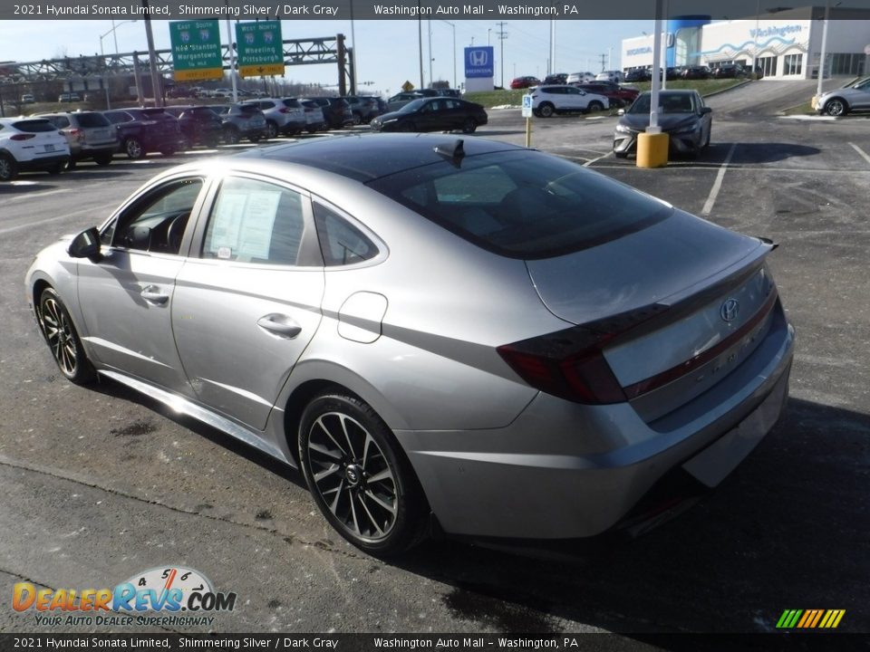 2021 Hyundai Sonata Limited Shimmering Silver / Dark Gray Photo #9