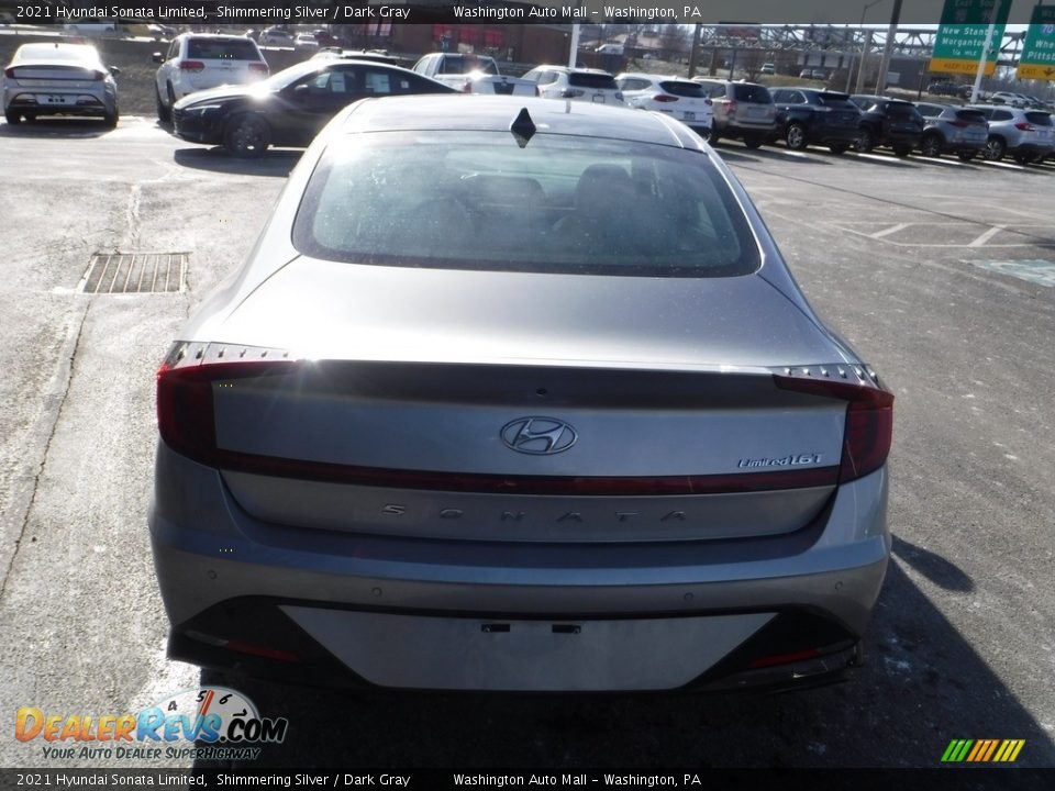 2021 Hyundai Sonata Limited Shimmering Silver / Dark Gray Photo #10