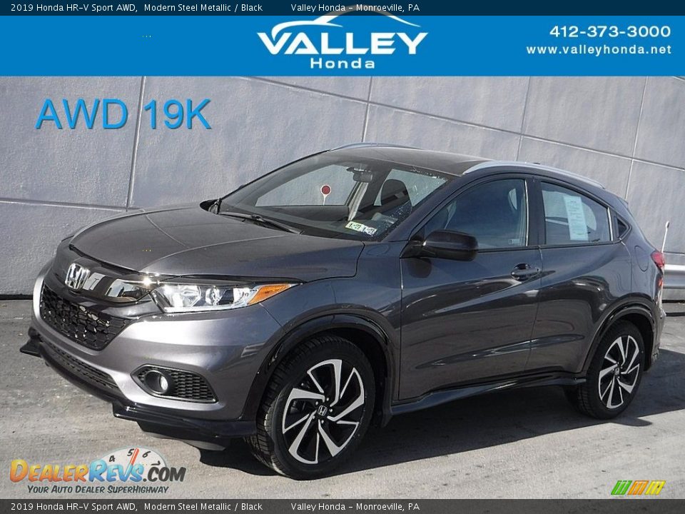 2019 Honda HR-V Sport AWD Modern Steel Metallic / Black Photo #1