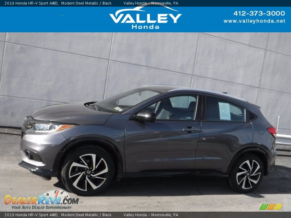 2019 Honda HR-V Sport AWD Modern Steel Metallic / Black Photo #2