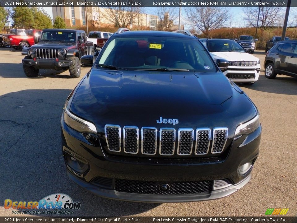 2021 Jeep Cherokee Latitude Lux 4x4 Diamond Black Crystal Pearl / Black Photo #2