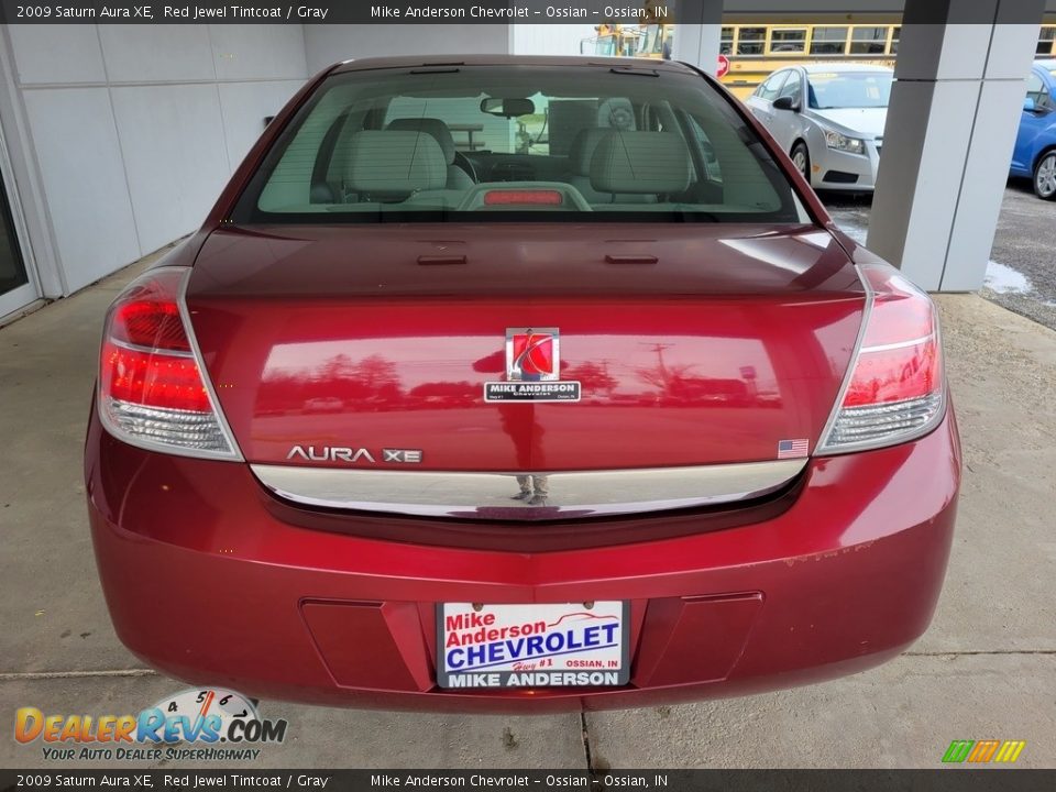 2009 Saturn Aura XE Red Jewel Tintcoat / Gray Photo #4