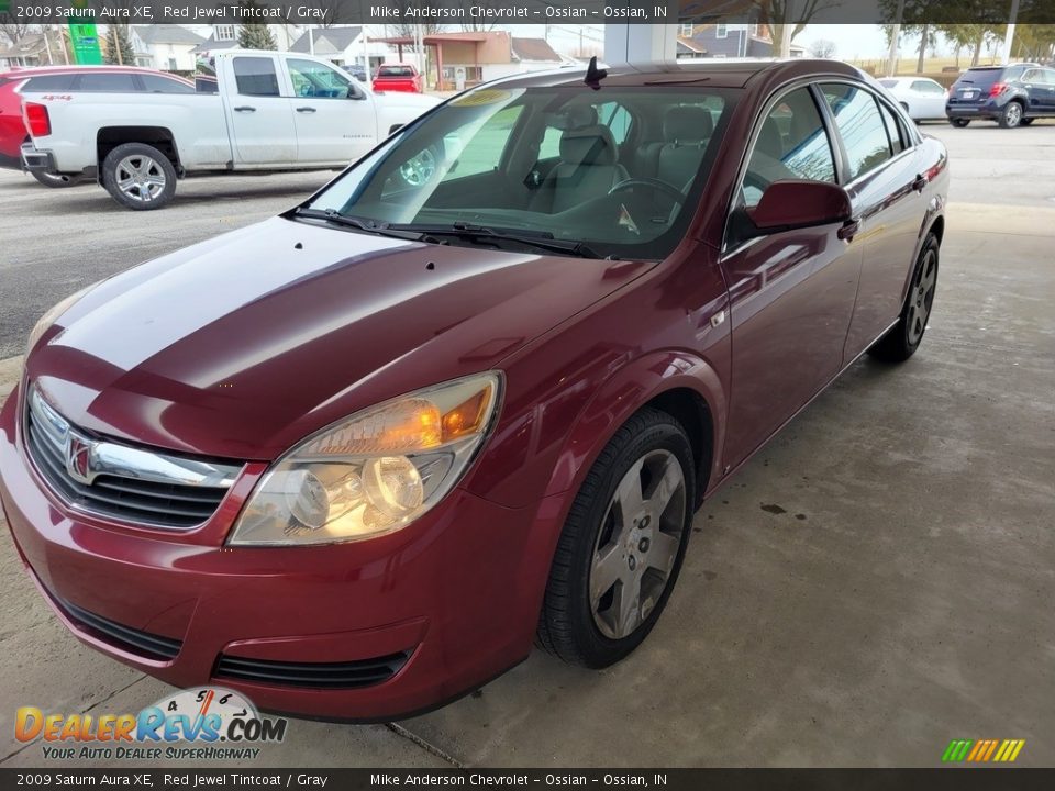 2009 Saturn Aura XE Red Jewel Tintcoat / Gray Photo #6