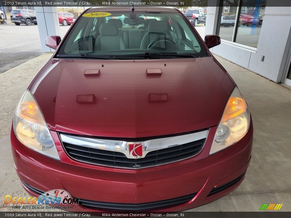 2009 Saturn Aura XE Red Jewel Tintcoat / Gray Photo #7