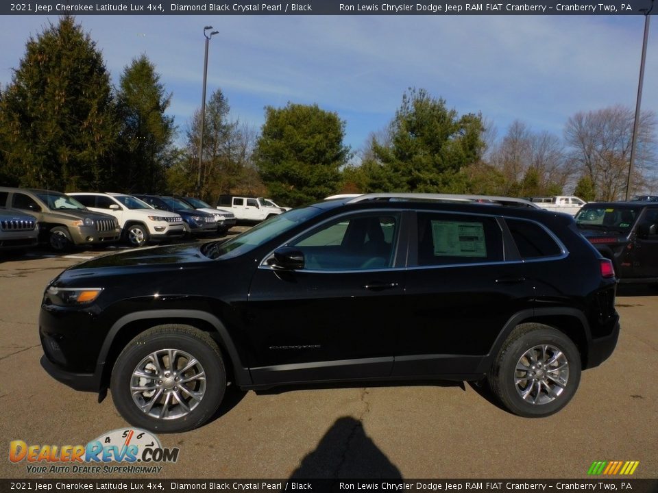 2021 Jeep Cherokee Latitude Lux 4x4 Diamond Black Crystal Pearl / Black Photo #9