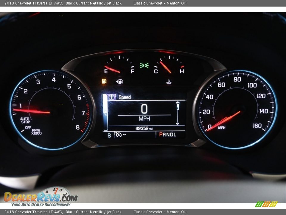 2018 Chevrolet Traverse LT AWD Black Currant Metallic / Jet Black Photo #8