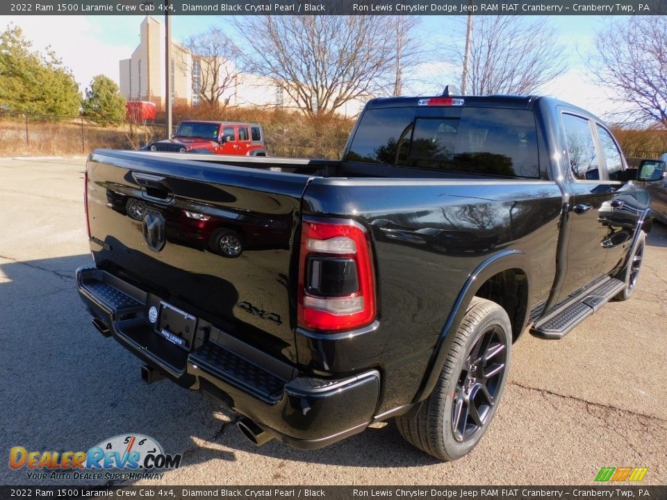 2022 Ram 1500 Laramie Crew Cab 4x4 Diamond Black Crystal Pearl / Black Photo #5