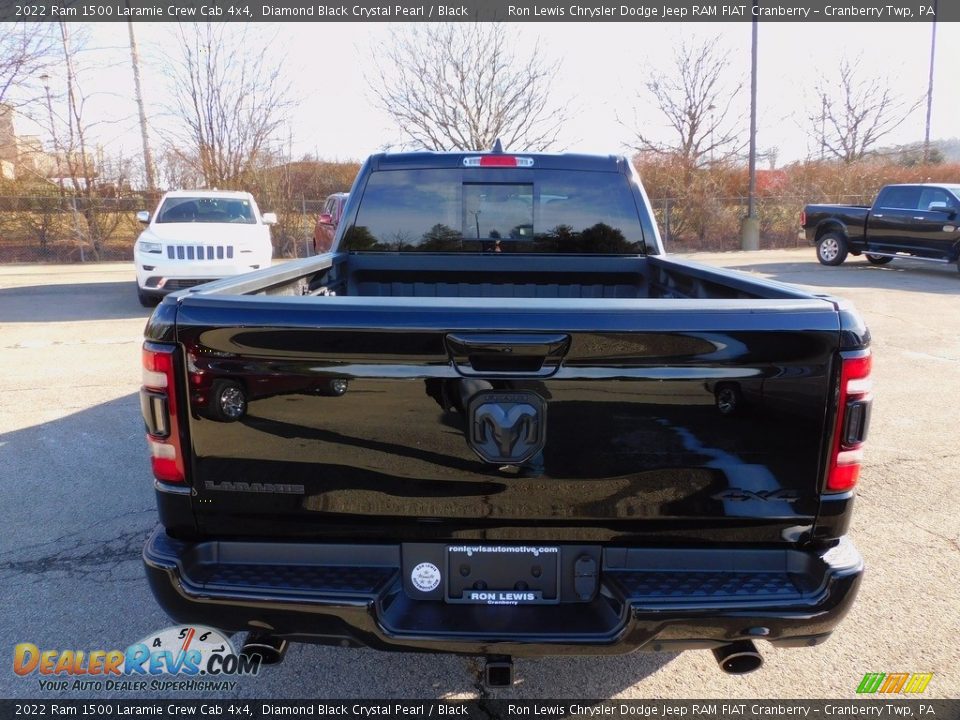 2022 Ram 1500 Laramie Crew Cab 4x4 Diamond Black Crystal Pearl / Black Photo #6