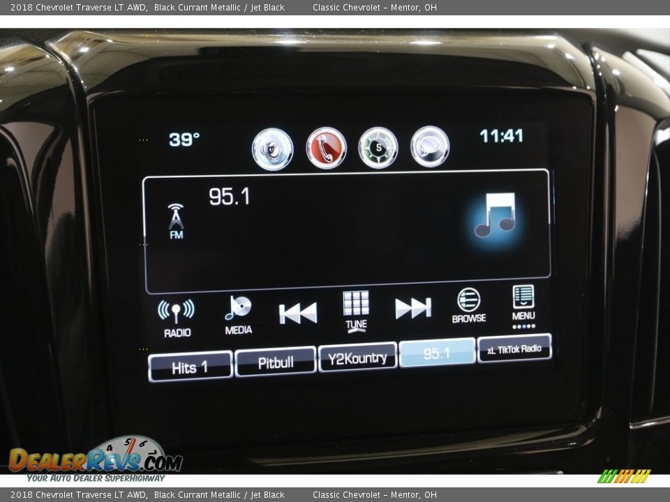 2018 Chevrolet Traverse LT AWD Black Currant Metallic / Jet Black Photo #10