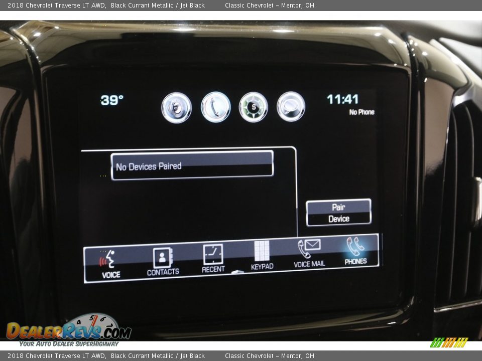 2018 Chevrolet Traverse LT AWD Black Currant Metallic / Jet Black Photo #11
