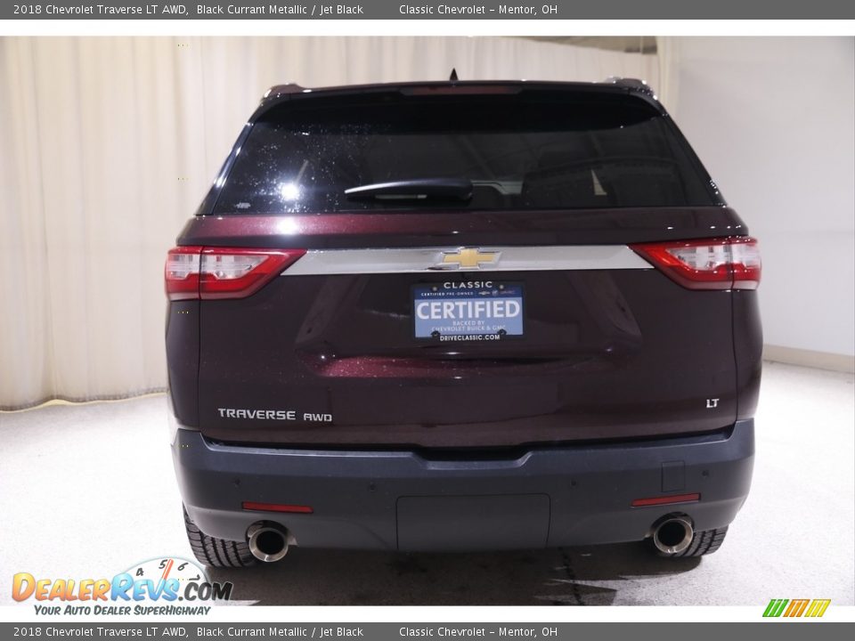 2018 Chevrolet Traverse LT AWD Black Currant Metallic / Jet Black Photo #18