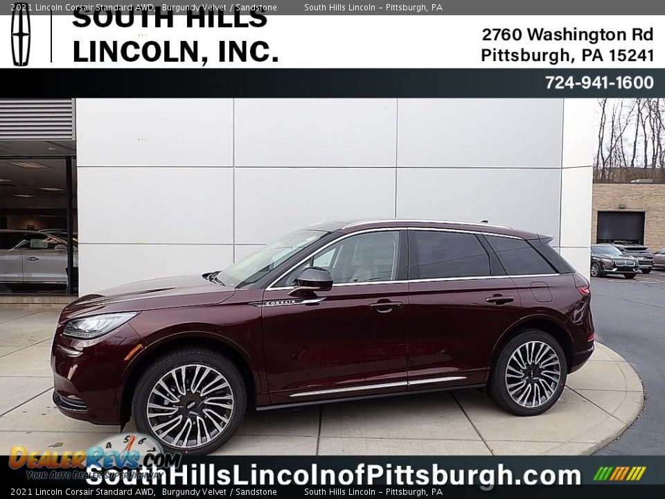 2021 Lincoln Corsair Standard AWD Burgundy Velvet / Sandstone Photo #1