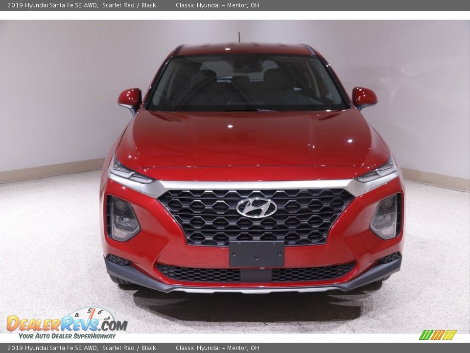 2019 Hyundai Santa Fe SE AWD Scarlet Red / Black Photo #2