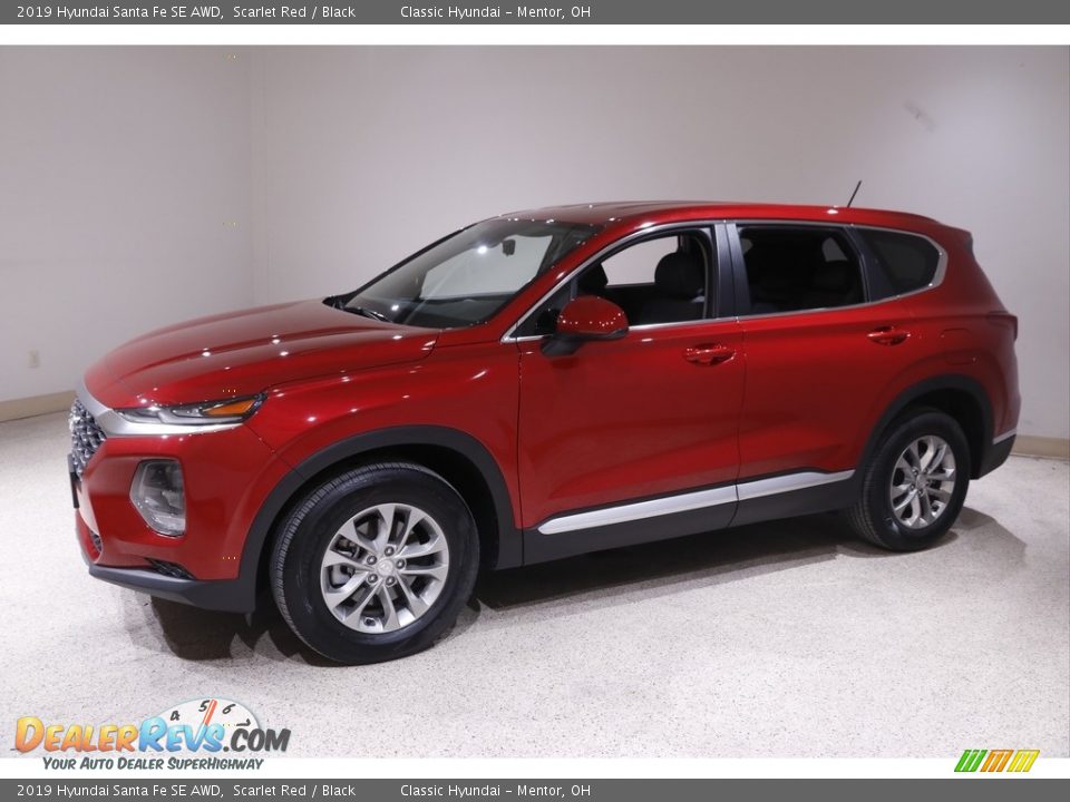 2019 Hyundai Santa Fe SE AWD Scarlet Red / Black Photo #3