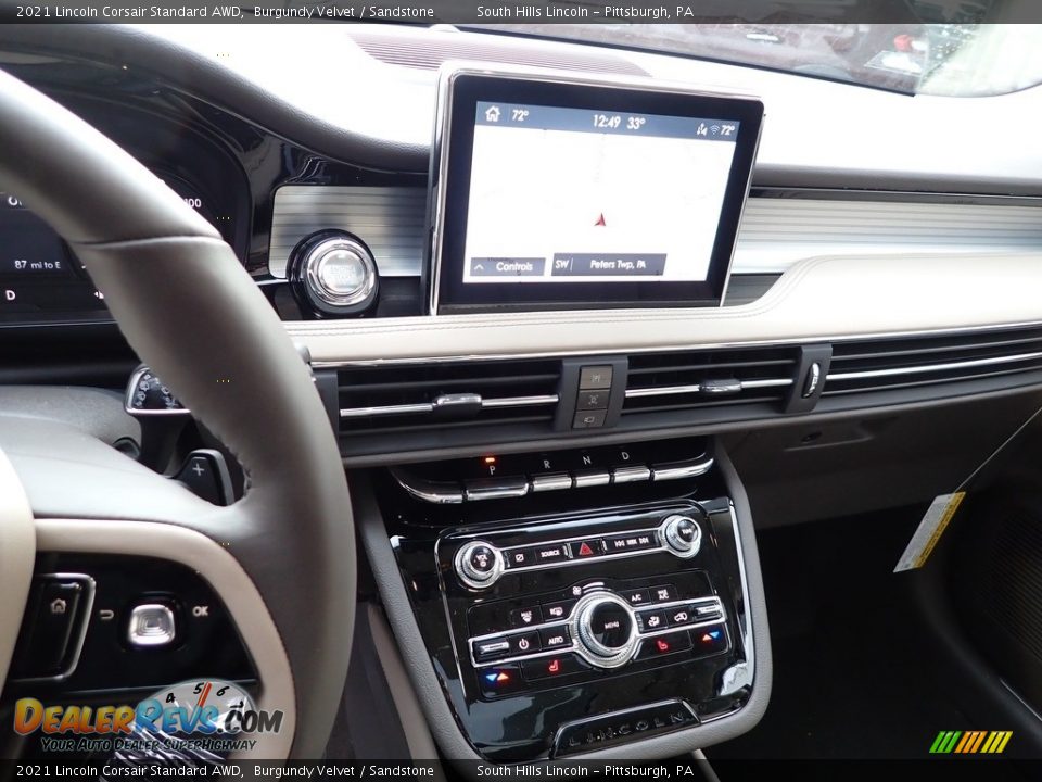 2021 Lincoln Corsair Standard AWD Burgundy Velvet / Sandstone Photo #22