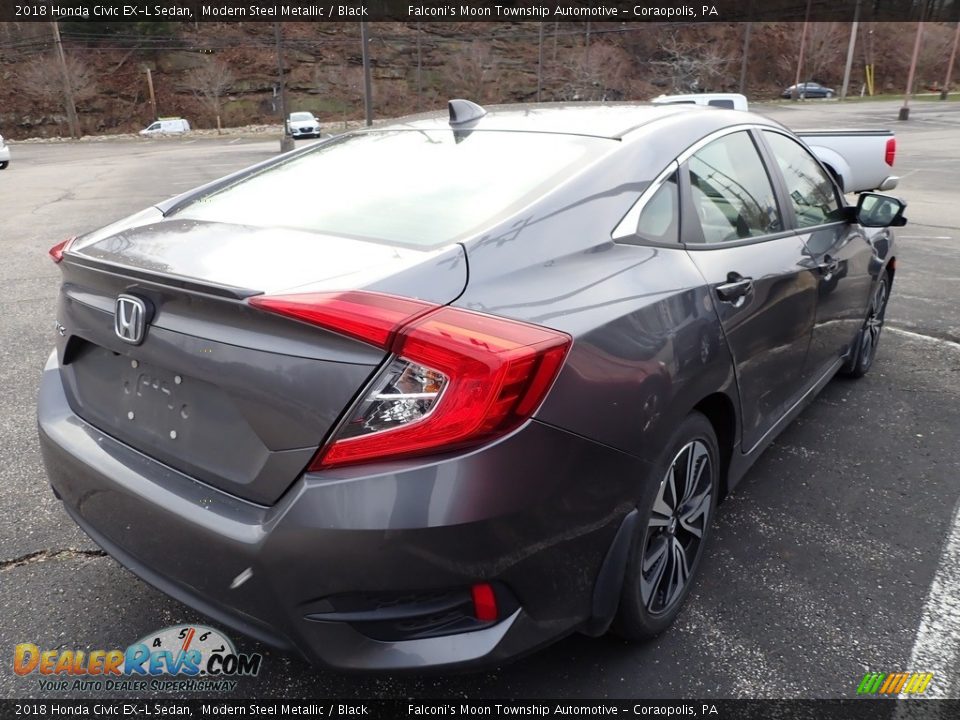 2018 Honda Civic EX-L Sedan Modern Steel Metallic / Black Photo #4