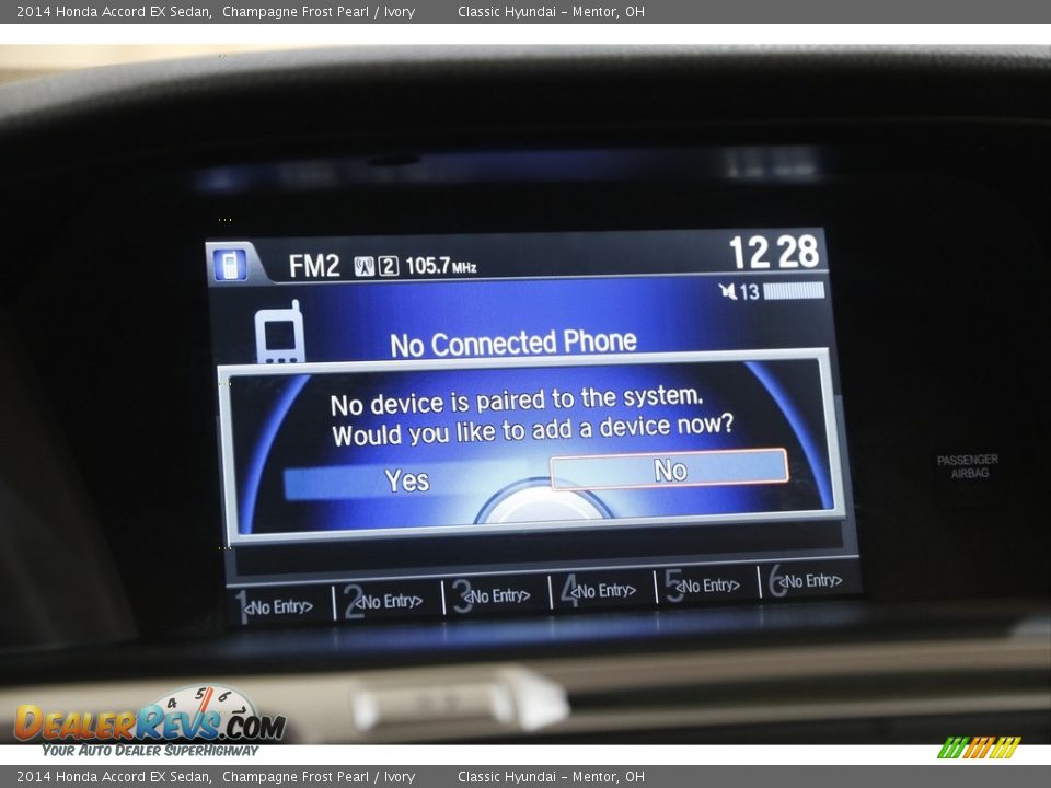 2014 Honda Accord EX Sedan Champagne Frost Pearl / Ivory Photo #11