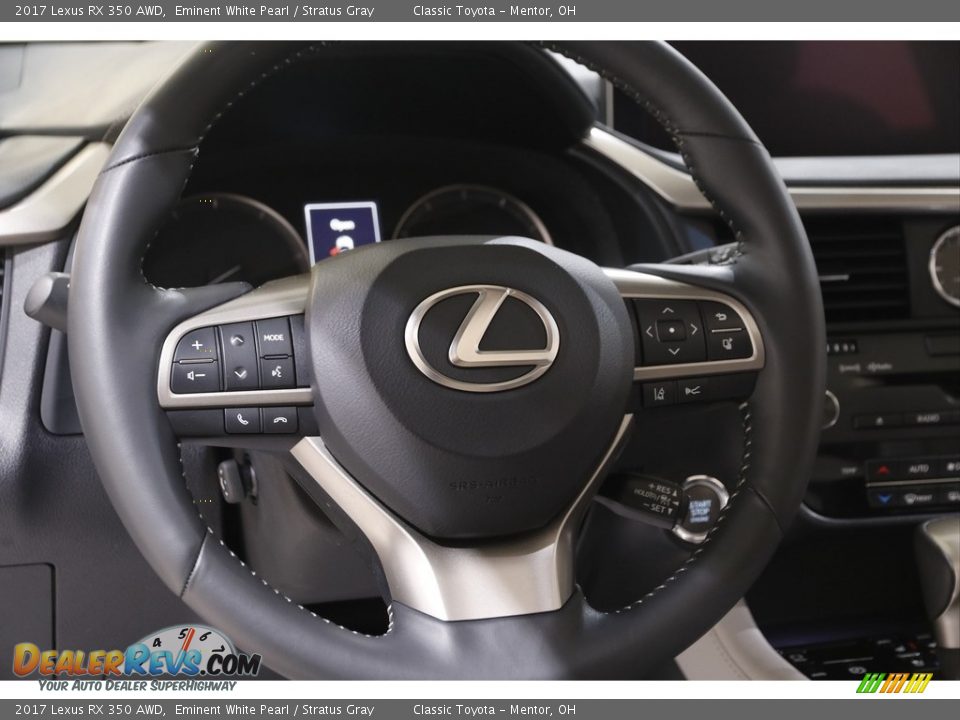 2017 Lexus RX 350 AWD Eminent White Pearl / Stratus Gray Photo #7