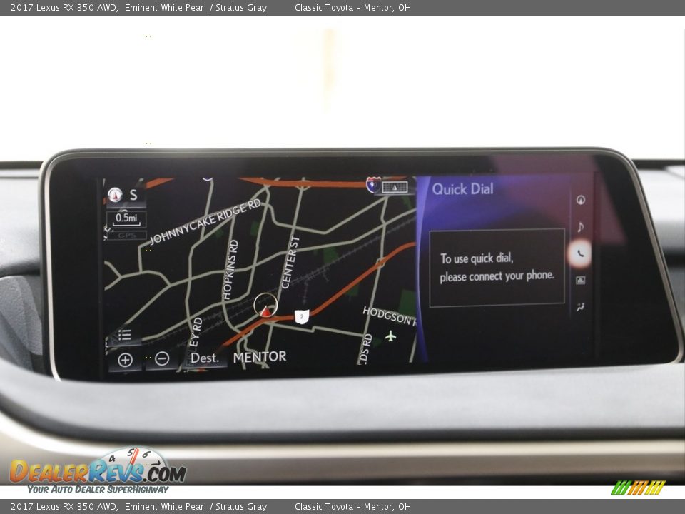 2017 Lexus RX 350 AWD Eminent White Pearl / Stratus Gray Photo #12
