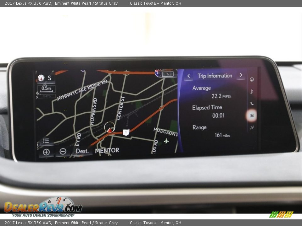 2017 Lexus RX 350 AWD Eminent White Pearl / Stratus Gray Photo #13