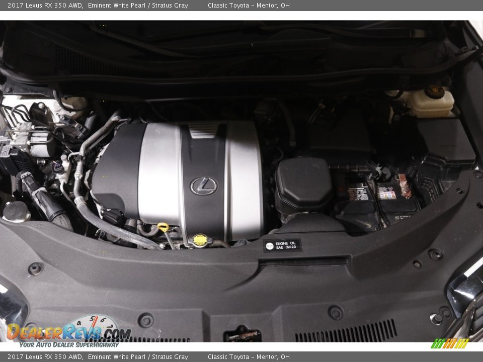 2017 Lexus RX 350 AWD Eminent White Pearl / Stratus Gray Photo #22