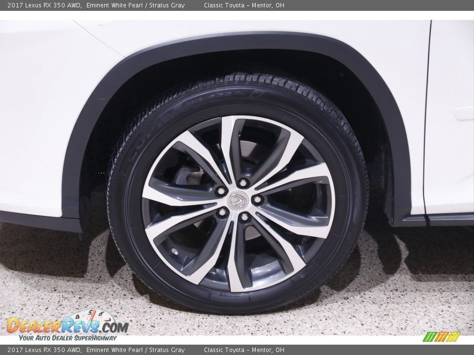 2017 Lexus RX 350 AWD Eminent White Pearl / Stratus Gray Photo #23