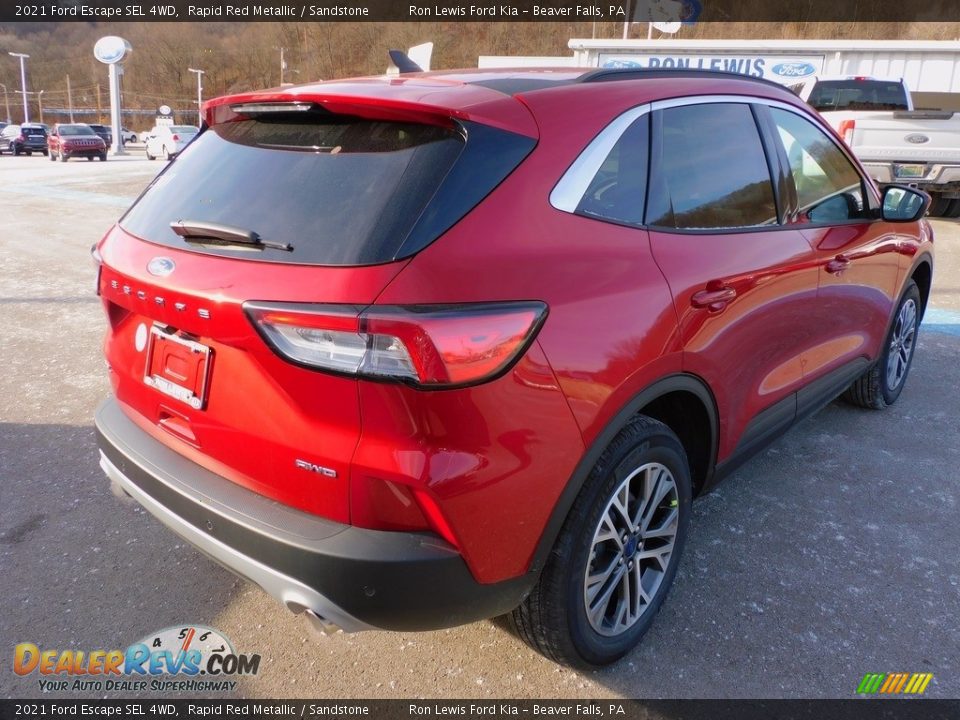 2021 Ford Escape SEL 4WD Rapid Red Metallic / Sandstone Photo #2