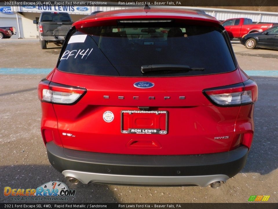 2021 Ford Escape SEL 4WD Rapid Red Metallic / Sandstone Photo #3