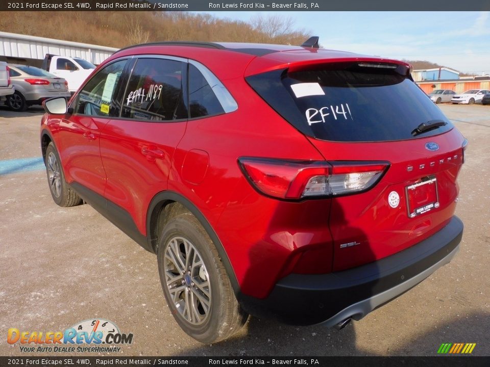 2021 Ford Escape SEL 4WD Rapid Red Metallic / Sandstone Photo #5