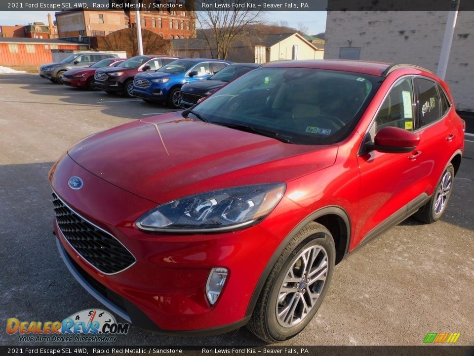 2021 Ford Escape SEL 4WD Rapid Red Metallic / Sandstone Photo #7