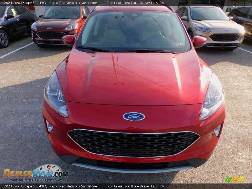 2021 Ford Escape SEL 4WD Rapid Red Metallic / Sandstone Photo #8